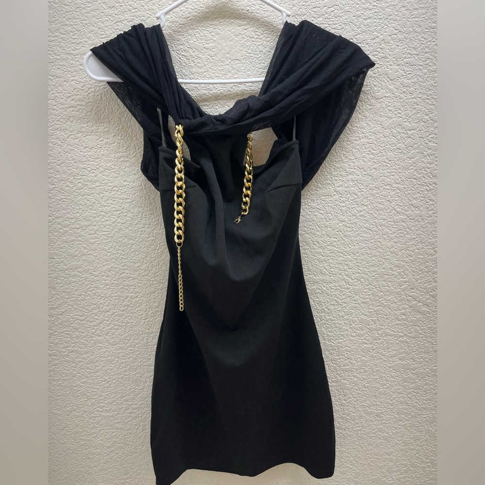 Black off the shoulder dress